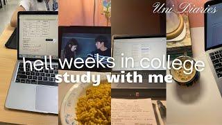 study vlog: surviving uni hell weeks, nonstop studying, late-night grinds, study with me all-nighter