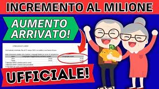 INCREMENTO AL MILIONEAUMENTI E ARRETRATI ARRIVATI!