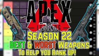 NEW SEASON 22 WEAPONS TIER LIST - BEST and WORST GUNS CURRENTLY - Apex Legends Guide (S22)