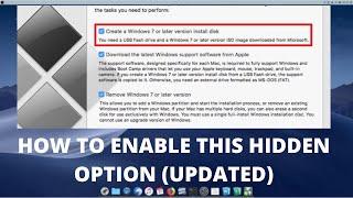 Enable a Windows USB Installer Option on Mac (Updated Video)