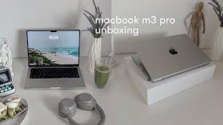  nuevo macbook pro *chip M3 Pro* unboxing [14" plata] ️ + accesorios