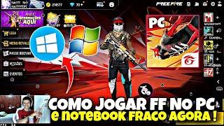 COMO BAIXAR FREE FIRE NO NOTEBOOK E PC FRACO NA NOVA ATUALIZAÇÃO ! MELHOR EMULADOR PRA PC FRACO 2024