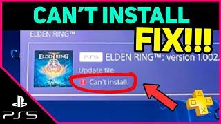 PS5 CAN'T INSTALL EASY FIX! (Fast Solution)