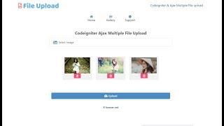 Codeigniter Ajax Multiple File Upload, Download and Delete Demo