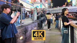 4k 60 japan travel  |  Osaka Nightlife (大阪市 ) | Osaka Walk at Night | Relaxing natural city ambience