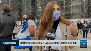 Hundreds demand better French language protection in Montreal