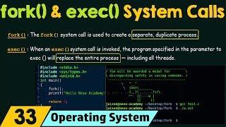 fork() and exec() System Calls