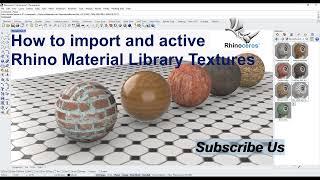 Rhino Tutorial:How to Add and Active Library Material Textures