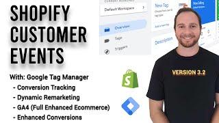 Shopify Customer Events - GA4, GTM, Enhanced Conversions & Dynamic Remarketing