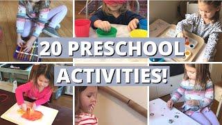 20 PRESCHOOL ACTIVITIES FOR 4 YEAR OLDS !  4 YEAR OLD PRESCHOOL ACTIVITIES AT HOME