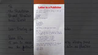 Letter to a Publisher #shorts #ytshorts #viral