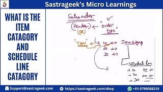 What is the Item Catagory and schedule line catagory || Sastrageek Micro Learning