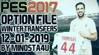 PES 2017 | Option File Winter Transfers 12/01/2019 | Download