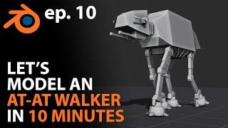 Let's Model an AT-AT WALKER in 10 MINUTES in Blender 2.82 - ep. 10
