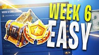 ALL Week 6 Challenges FAST & EASY! Summit Different Mountains Peaks, Metal Bridge, Bus, Fortnite!