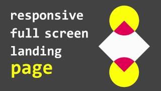 Create Responsive Full Screen Landing Page