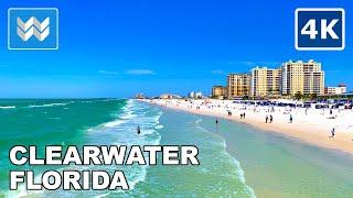 [4K] Clearwater Beach, Florida USA - Spring Break Virtual Walking Tour Vlog & Vacation Travel Guide
