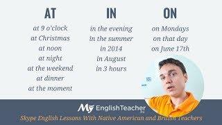 AT ON IN Prepositions - MyEnglishTeacher.eu