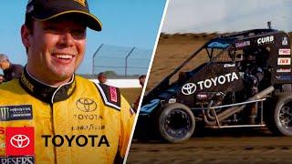 NHRA & NASCAR Drivers Try Dirt Track Racing for the First Time | Toyota