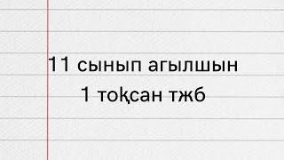 11 сынып класс ағылшын 1 тоқсан ТЖБ