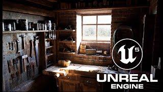 Unreal Engine 5 Pathtracing! The Carpenter's Cellar