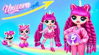 Pink Unicorn Growing Up! 32 DIYs for Dolls