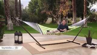 Island Bay 13 ft. Apple Green Quatrefoil Quilted Hammock - Product Review Video