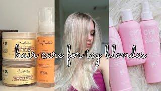 HOW TO KEEP BLEACH BLONDE HAIR HEALTHY AND SOFT! HAIR CARE ROUTINE //TheAngelPoli