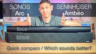 Sennheiser Ambeo vs Sonos Arc: Quick Comparison and Sound Check