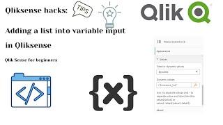 Qlik Sense tutorial : Adding a list to Variable input using variables in Qlik Sense
