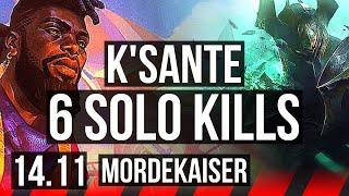 K'SANTE vs MORDEKAISER (TOP) | 6 solo kills | BR Grandmaster | 14.11