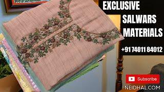 LATEST SALWAR MATERIALS | NEIDHAL.COM | WhatsApp +917401184012 July 27  #2996 | Latest Fashions 