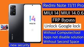 Redmi Note 11(MIUI 13, MIUI14) FRP BYPASS Without Pc Final Update