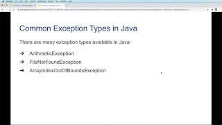 Java Exceptions 5: Common Exception Types