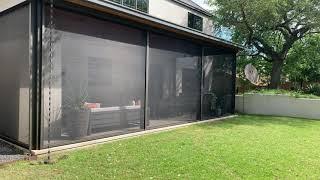 Retractable Motorized Bug Enclosure Patio Screens - Shading Texas