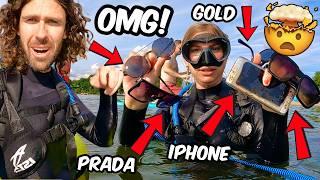 Huge Underwater Jackpot Found! Working iPhones, Jewelry & Designer Sunglasses EVERYWHERE!