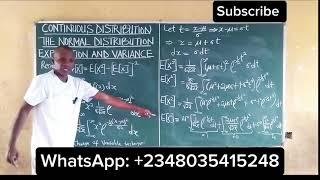 Mean and Variance of Normal Distribution | Continuous Probability Distributions @content-academy​