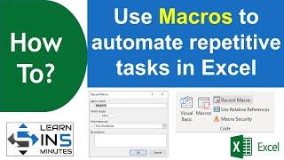 How to use Macros to automate repetitive tasks in Excel | use conditions in VBA | Learn in 5 Minutes