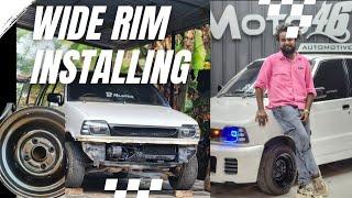 installing wide Rim for maruthi 800 /fully modified maruthi Suzuki 800/how to make wide Rim #viral