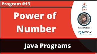 Java program to find the power of a number