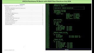 EMZ14 Mainframe PC Batch with Load and Inquire VSAM Files CHECKCON.