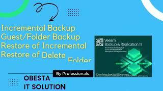 How to take Incremental Backup through Veeam and how to restore/deleted File / Folder from backup.