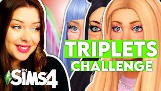 Making IDENTICAL TRIPLETS Look As Different As Possible in The Sims 4 (CAS Challenge)