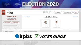 Election 2020: How To Use The KPBS General Election Voter Guide