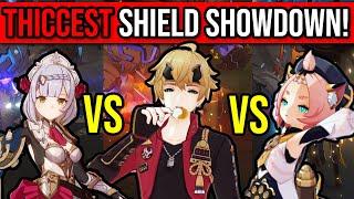 SHIELD SHOWDOWN! WHO has the THICCEST Shield?! 4 Character Shield Comparisons