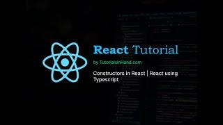 constructor in react | constructor in react typescript