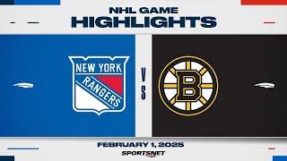 NHL Highlights | Rangers vs. Bruins - February 1, 2025