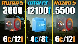 i3 12100f vs. Ryzen 5 5500 vs. Ryzen 5 3600 - Gaming Test