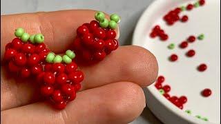 Ягоды из бисера. DIY Beaded raspberries