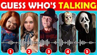 Guess The HORROR MOVIE Character by Their Voice  Ghost Face, Chucky, M3GAN, Freddy and more!
